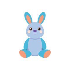 Obraz premium funny stuffed bunny vector