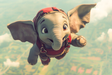 
Funny elephant in the sky