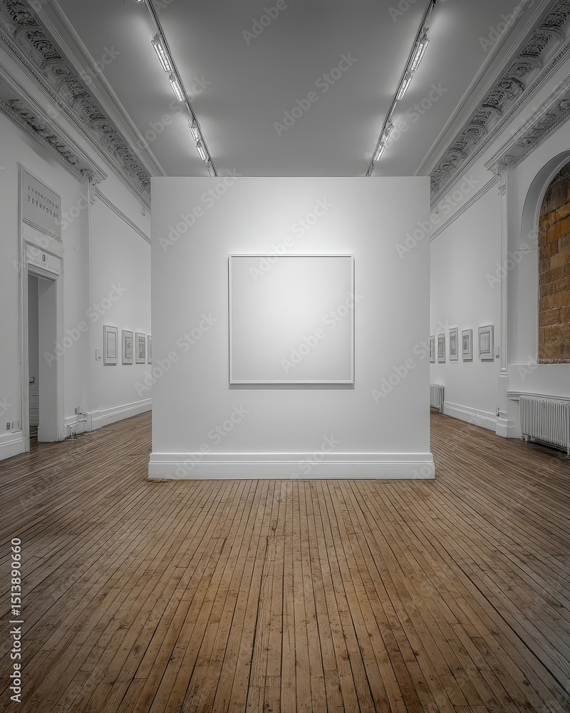Aufkleber minimalist gallery wall with empty frame showcasing clean design and spacious layout