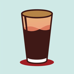 black coffee cup vector illustration