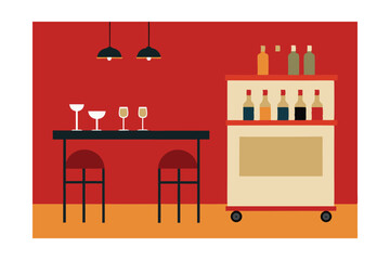 vector illustration of a restaurant
