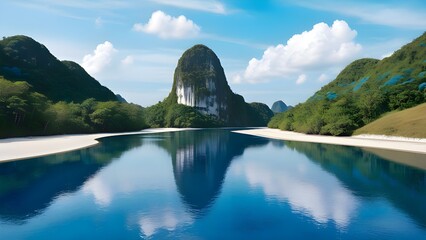 The paradise, ocean, cliffs, rocks, sea, nature, landscape, serene, peaceful, dramatic sky, clouds,  water, beach, travel, exotic, remote, untouched, lush, 