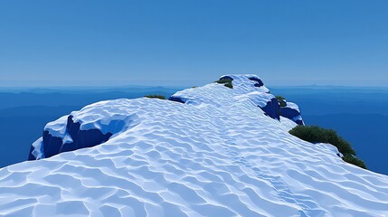 Snowy Mountain Peak: A Serene Winter Landscape