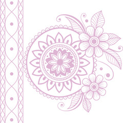 pink background with flowers