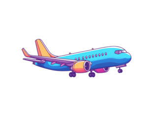 A colorful airplane is flying in the sky