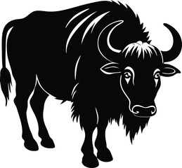 Buffalo black silhouette Designs 