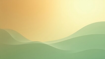 Obraz premium Serene Green Hills Abstract Landscape Illustration