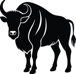 Buffalo black silhouette Designs 
