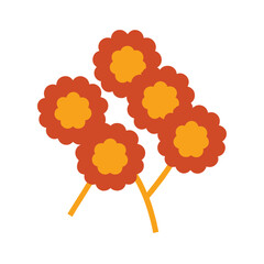 yellow flowers on a white background