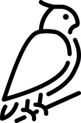 Bird simple outline icon