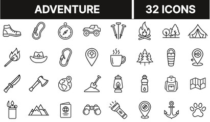 Adventure Icon Representing Exploration, Travel, and Outdoor Activities