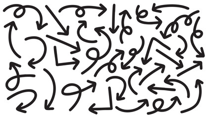 pen arrow, charcoal and arrow sketches in dynamic styles. hand drawn directional grunge arrow designs elements add artistic flair to infographics, presentations, and designs