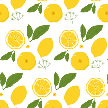 seamless pattern with lemon
