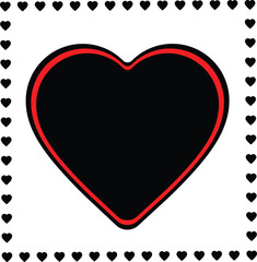 black love icon style heart frame
