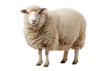Fototapeta premium Standing Sheep Full Body on Transparent Background