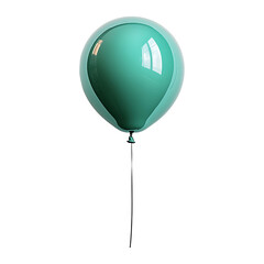 Obraz premium green balloon isolated on transparent background.