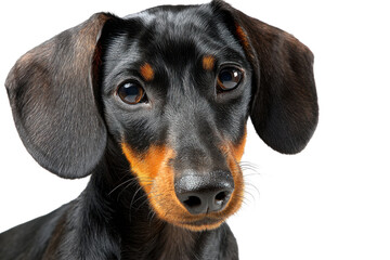 Cute Dachshund Dog Isolated on Transparent Background