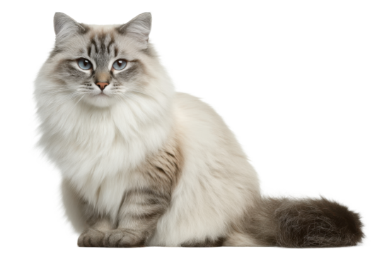 Ragdoll Cat Isolated on Transparent Background