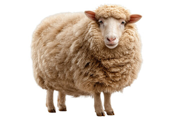 Farm Sheep Isolated on Transparent Background