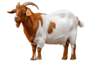 Fototapeta premium Boer Goat Isolated on Transparent Background