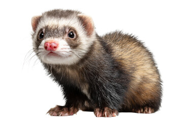 Fototapeta premium Playful Ferret with No Background