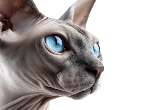 Wrinkled Sphynx Feline - Studio Shot