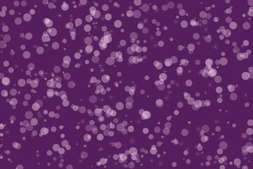 Purple Bokeh Lights & Snowflakes