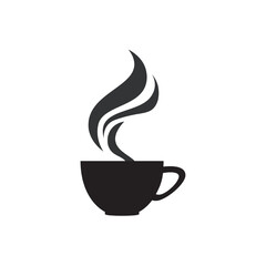 Hot Coffee Cup Steam Icon Simple, Elegant Design for Cafe Logos, Menus & Branding