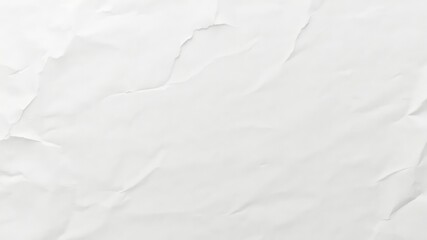 Obraz premium Bright white crumpled paper sheet with detailed surface texture and subtle shadows highlighting the various folds