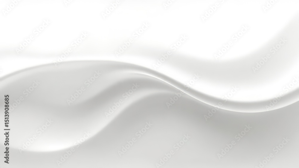 Poster abstract smooth flowing white fabric background with soft curves and subtle light highlights for a c
