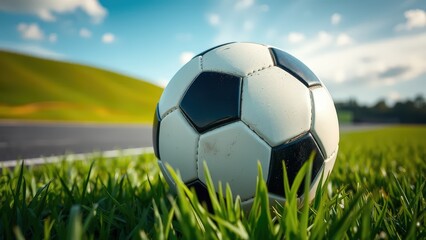 soccer ball on green grass
