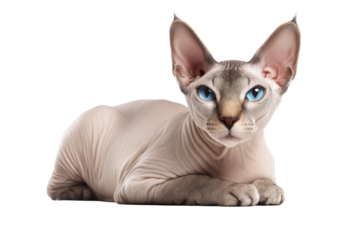 Sphynx Cat Isolated on Transparent Background