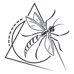 Adobe Illustrator Artwork 
simple shape mosquito logo design vector .