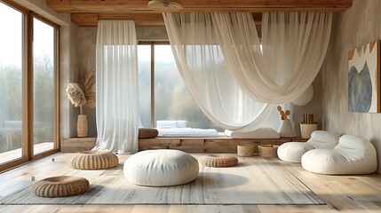 A Sunny Bohemian Sanctuary Relaxation and Comfort in the Home