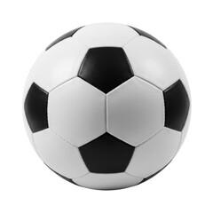 Classic soccer ball with pentagon and hexagon patterns isolated on transparent background