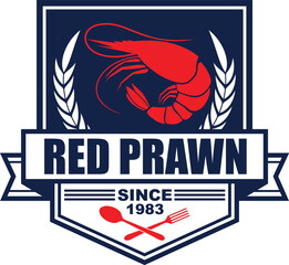Big Red Prawn Badge Logo.eps