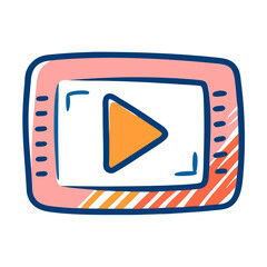 Play button icon, media player, for websites and apps
