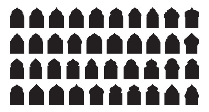 Arabic Moroccan Style Arch Silhouette Set