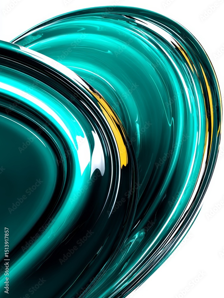 Poster sketch vibrant abstract teal swirl background - fluid teal forms create an abstract design symbolizi