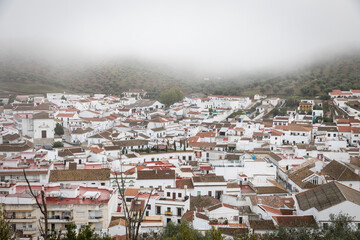 a view over Constantina, province of Seville, Andalusia, Spain
