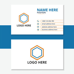 Modern Minimalist Business Card Design Template.