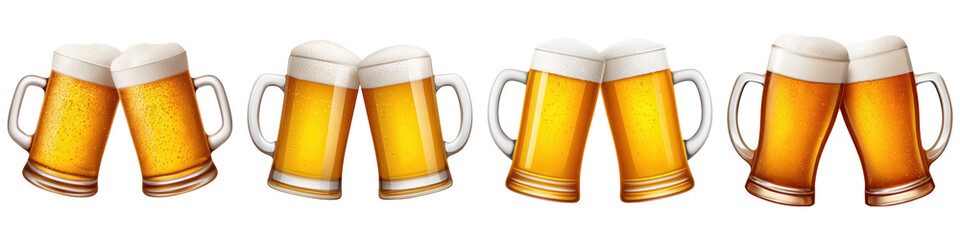 Cheers to isolation two beer mugs clinking in a social setting celebrating alcohol with joyful vibes