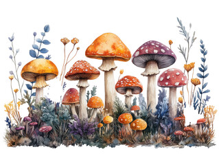 mushrooms in the forest