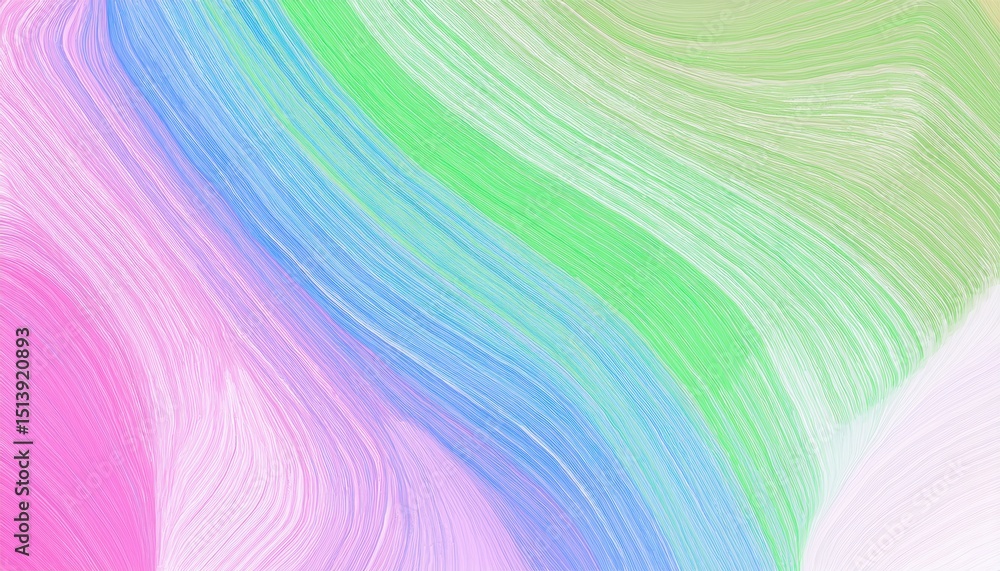 Poster vibrant curved brushstroke pattern with layered pastel and neon textures for abstract web design, mo
