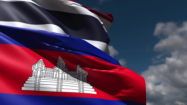 Thailand vs combodia national country siam war asia blue sky background wallpaper international border wat asian southeast smile travel culture worship goddess combodia thailand map religion politic 