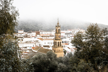 a view over Constantina, province of Seville, Andalusia, Spain