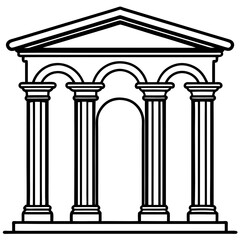 ancient greek column isolated