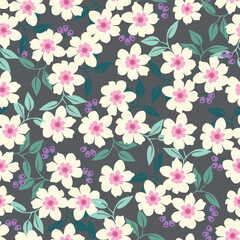 Abstract Handmade Floral textile patterns with digitally enhanced seamless, perfect for wall art, stylish fashion prints, and versatile wrapping paper.
