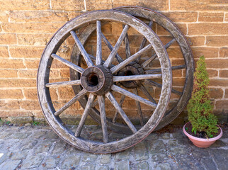 Antique wooden wheel