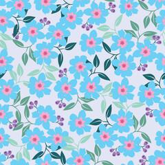 Seamless watercolor floral pattern design